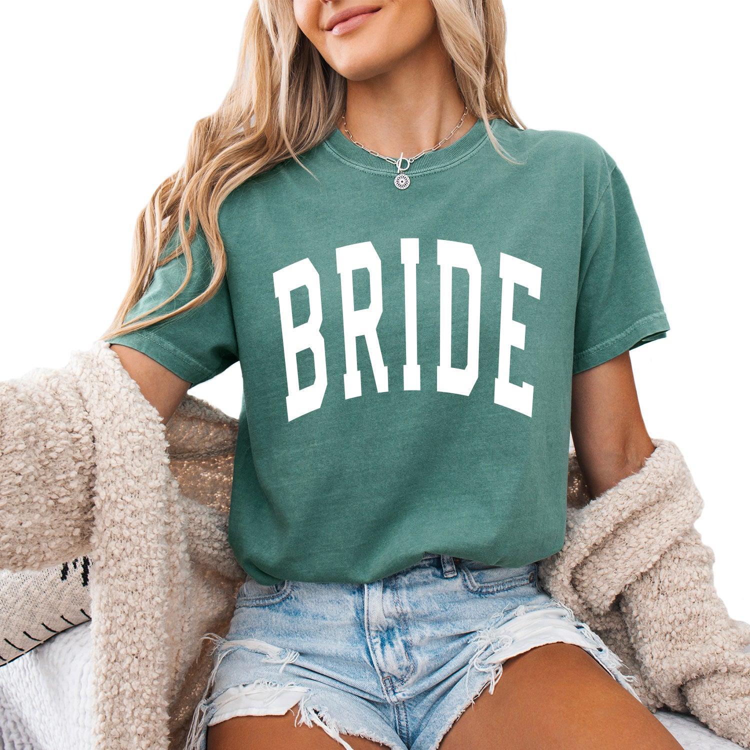 Bride Mrs Honeymoon Comfort Colors Garment Dyed T Shirt