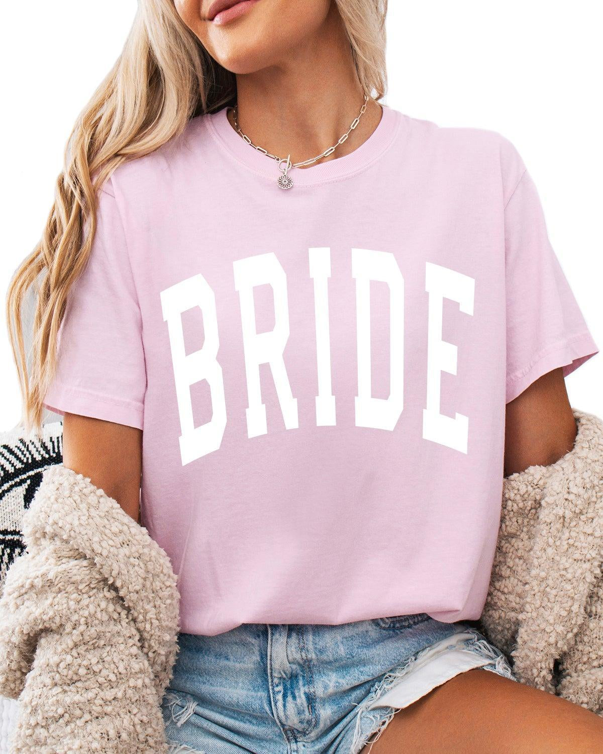 Bride Mrs Honeymoon Comfort Colors Garment Dyed T Shirt