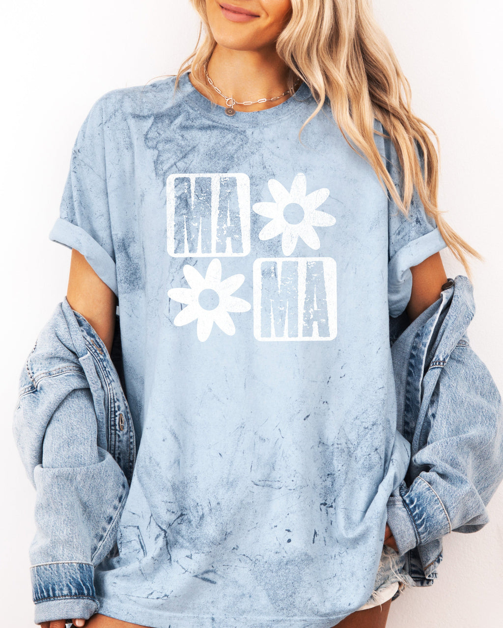 Mama Flower Comfort Colors T-Shirt – Floral Graphic Garment-Dyed Mom Tee
