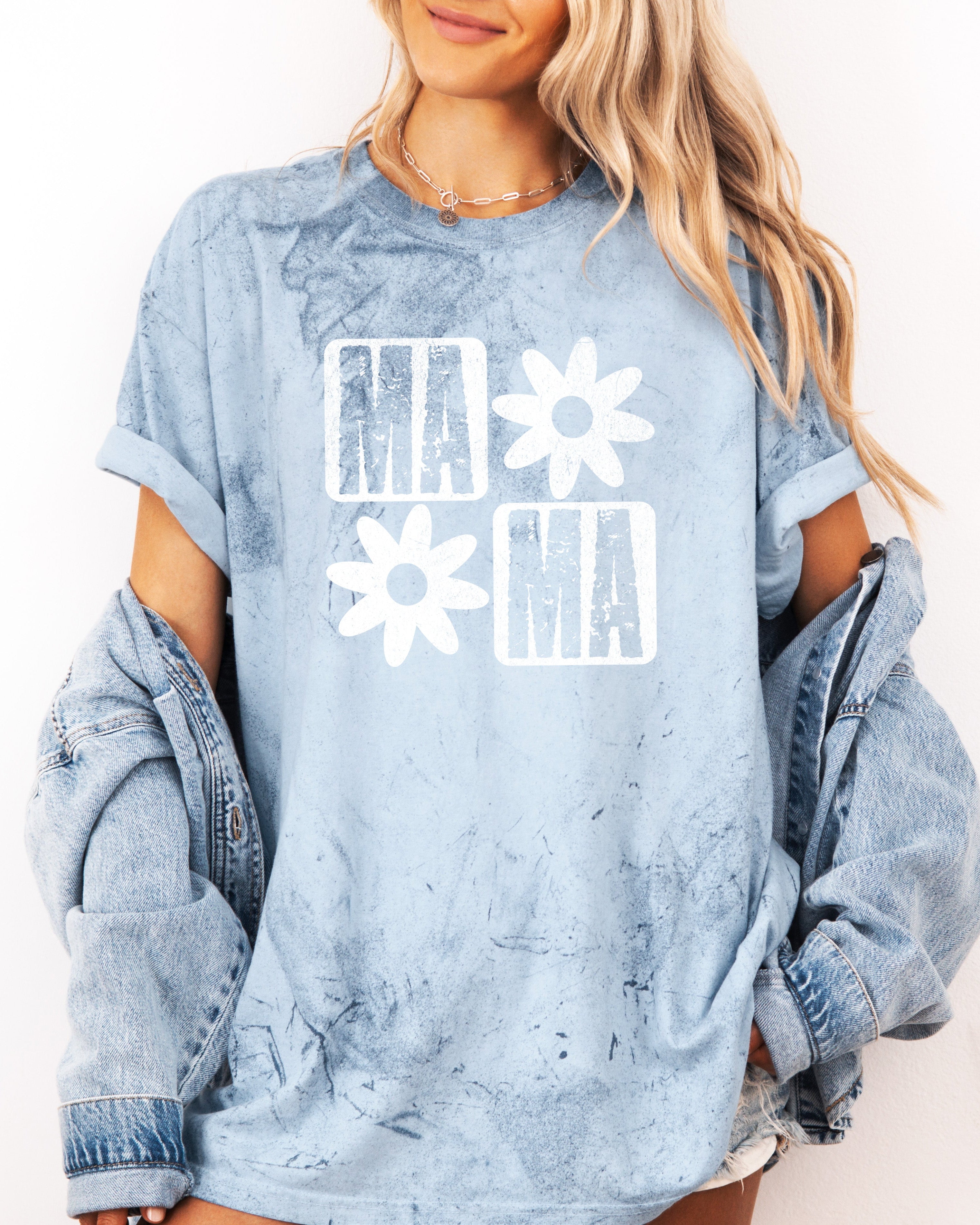Mama Flower Comfort Colors T-Shirt – Floral Graphic Garment-Dyed Mom Tee