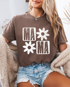 Mama Flower Comfort Colors T-Shirt – Floral Graphic Garment-Dyed Mom Tee